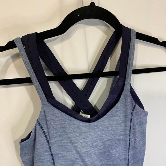 LULULEMON “run for the gold” tank. Built in bra. Size 4. New with tags. Blue. - Picture 3 of 10